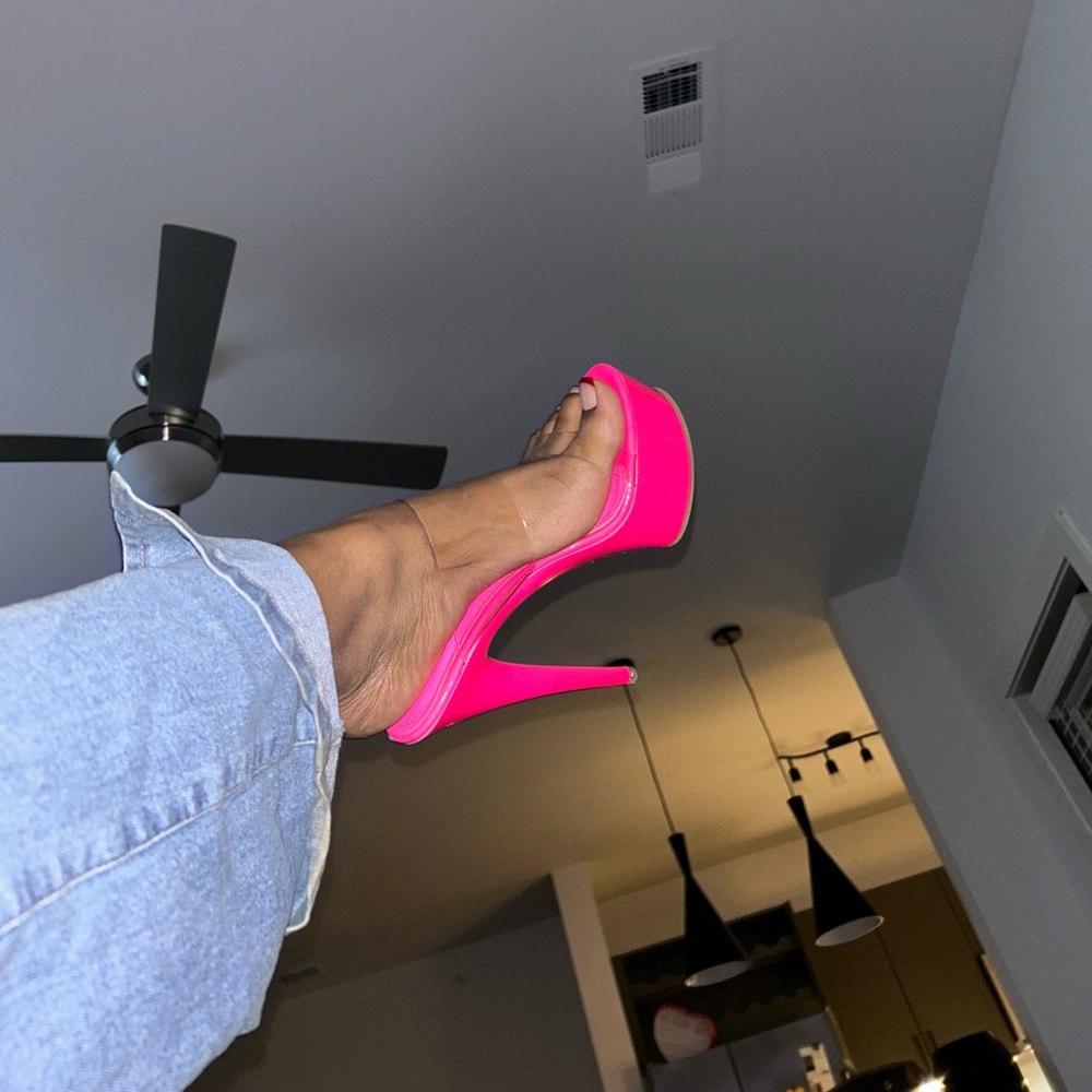 Pink stripper heels